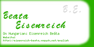 beata eisenreich business card