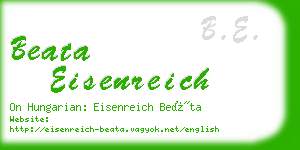 beata eisenreich business card